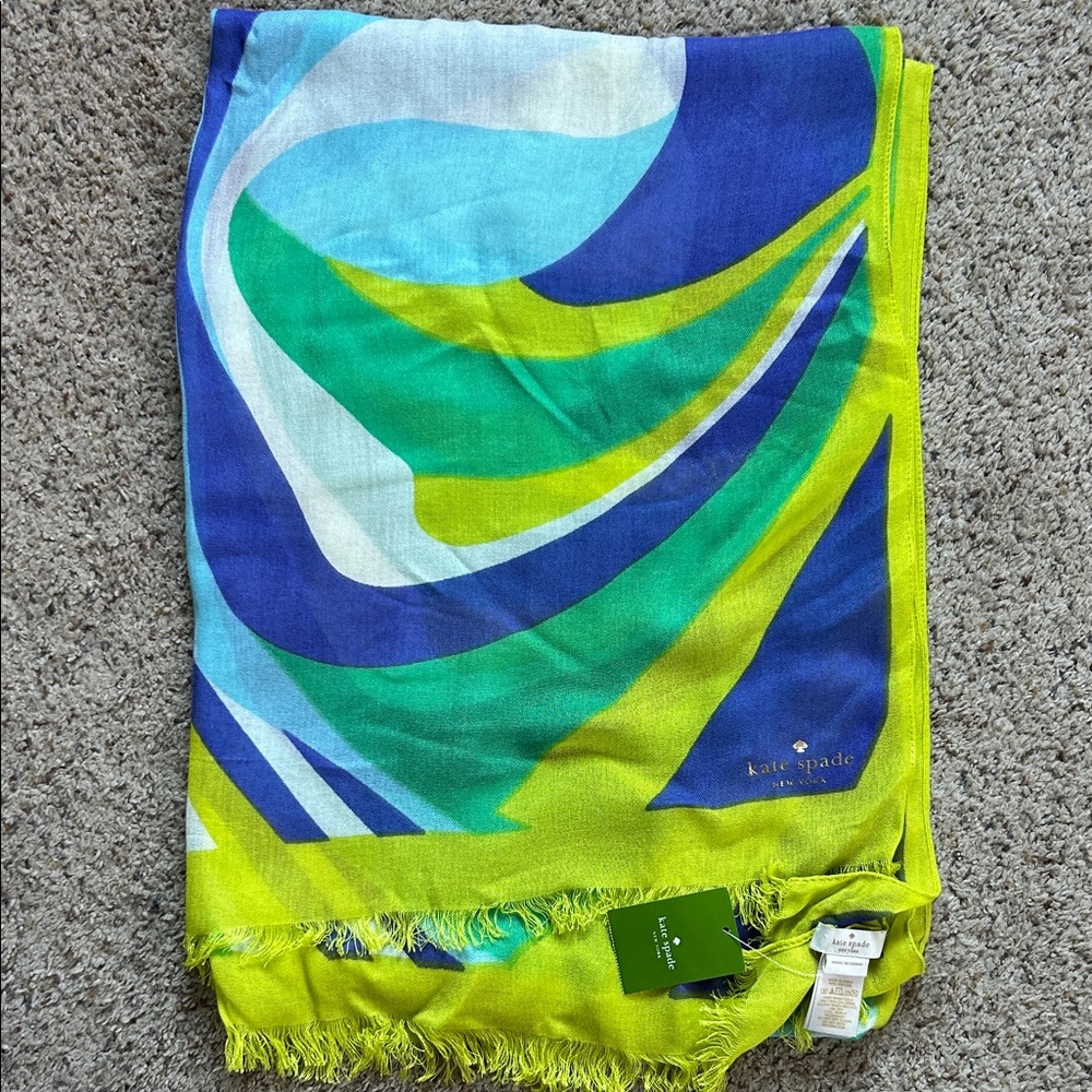 Kate Spade carnival swirl rectangular scarf